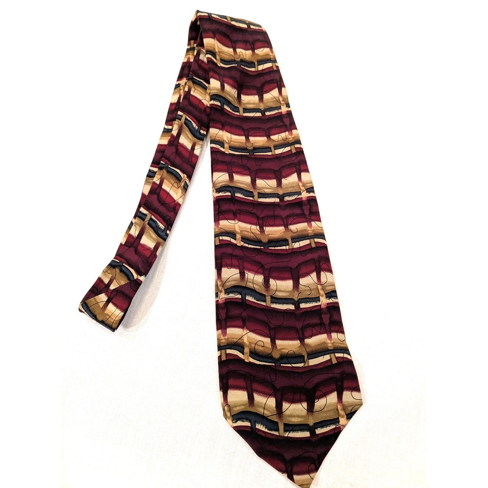 Vintage J Garcia Tie Mens Silk Butterfly Study II Collection Fourteen 90s Art